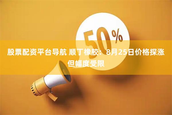 股票配资平台导航 顺丁橡胶：8月25日价格探涨但幅度受限